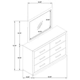 Kenora 6-drawer Dresser and Mirror Barley Brown - Tampa Furniture Outlet