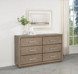 Kenora 6-drawer Dresser Barley Brown - Tampa Furniture Outlet