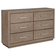 Tampa Furniture Outlet - Coaster - Kenora 6-drawer Dresser Barley Brown - 224853