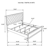 Sonora Eastern King Upholstered Panel Bed White - Tampa Furniture Outlet