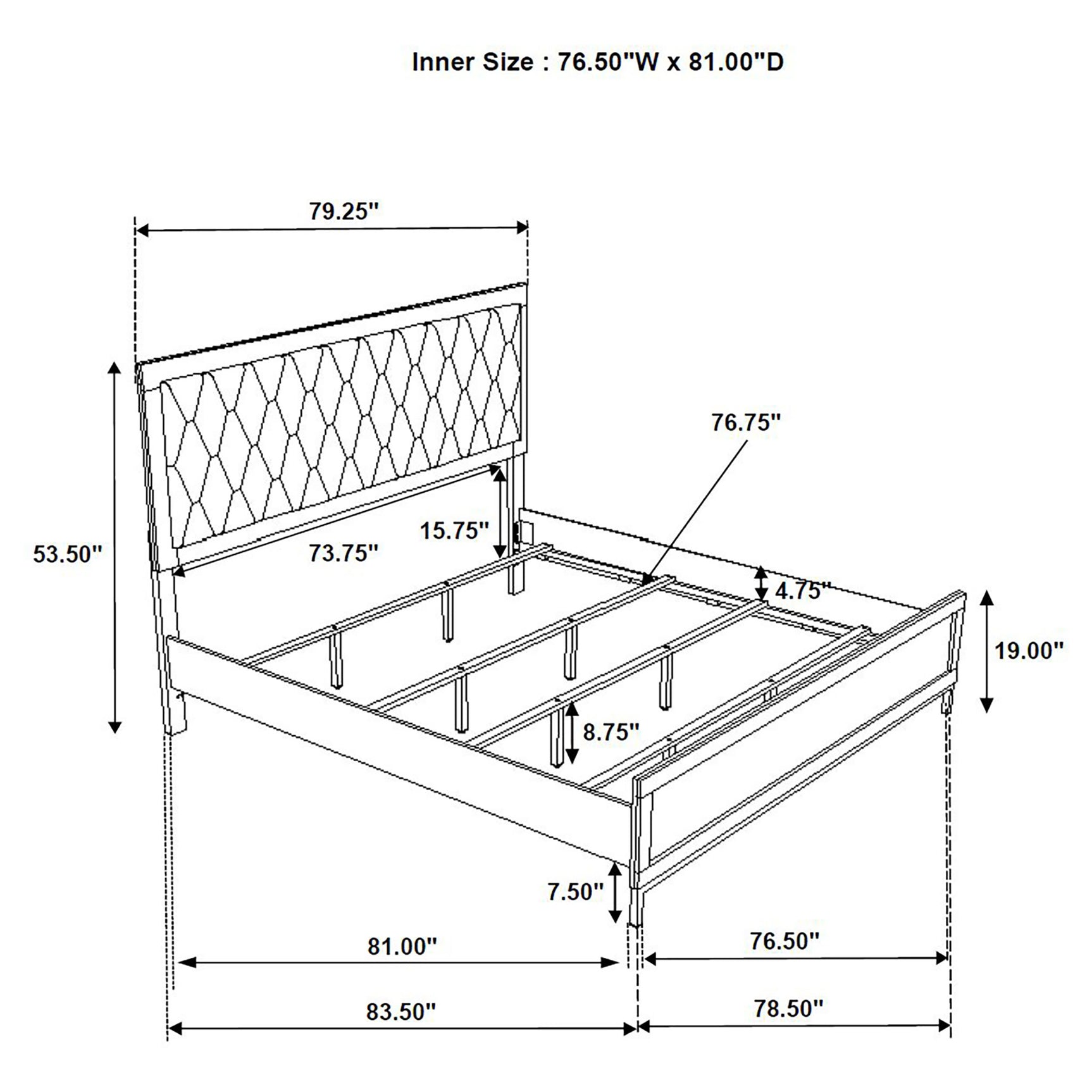 Sonora Eastern King Upholstered Panel Bed White - Tampa Furniture Outlet