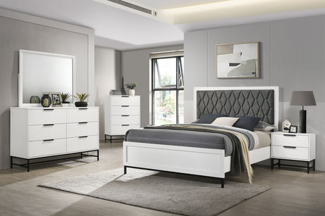 Tampa Furniture Outlet - Coaster - Sonora 5-piece California King Bedroom Set White  - 224861KW-S5