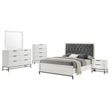 Sonora 5-piece California King Bedroom Set White - Tampa Furniture Outlet
