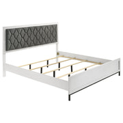 Tampa Furniture Outlet - Coaster - Sonora California King Upholstered Panel Bed White  - 224861KW