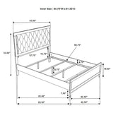 Sonora Queen Upholstered Panel Bed White - Tampa Furniture Outlet