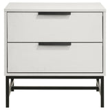 Sonora 2-drawer Nightstand Bedside Table White - Tampa Furniture Outlet