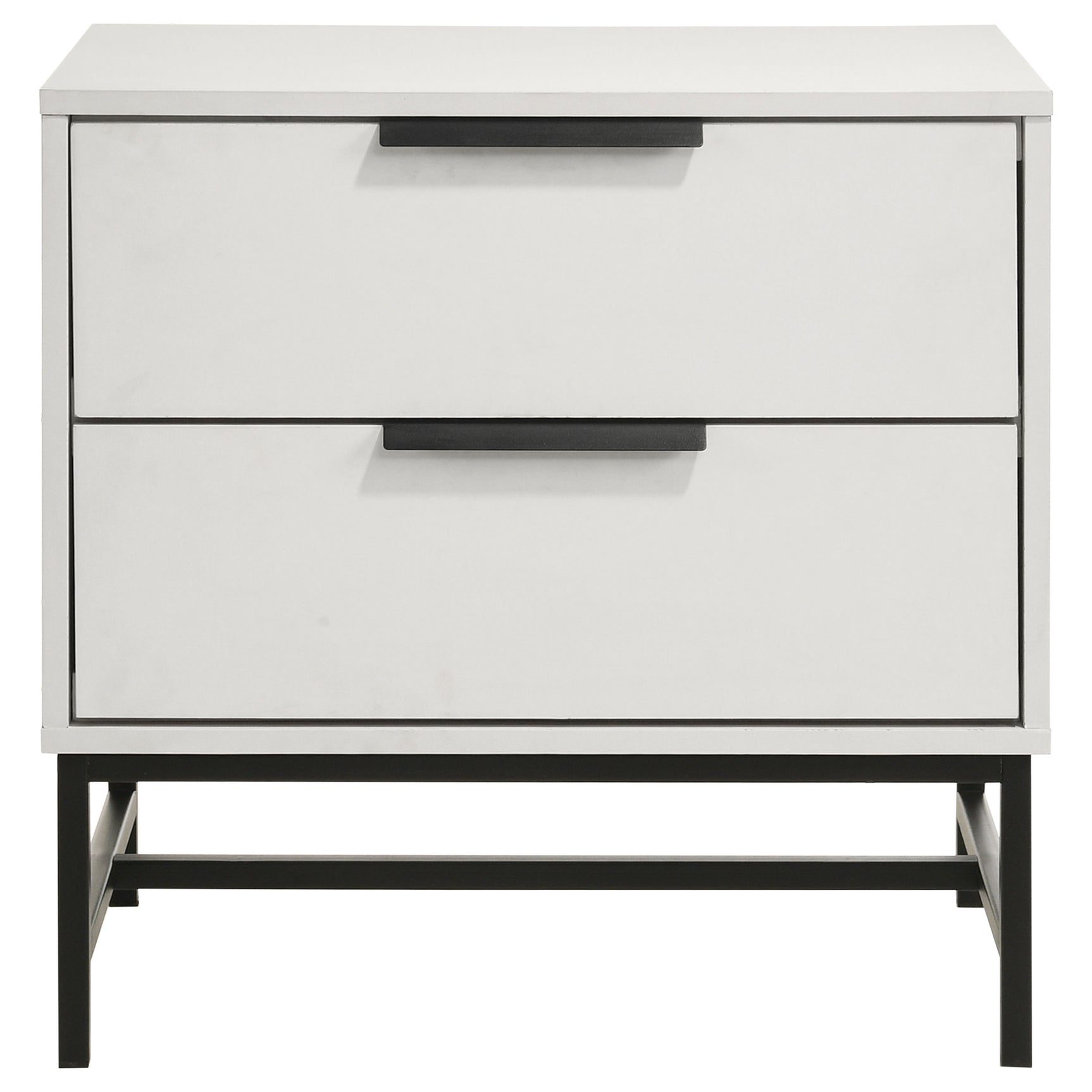 Sonora 2-drawer Nightstand Bedside Table White - Tampa Furniture Outlet