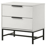 Sonora 2-drawer Nightstand Bedside Table White - Tampa Furniture Outlet