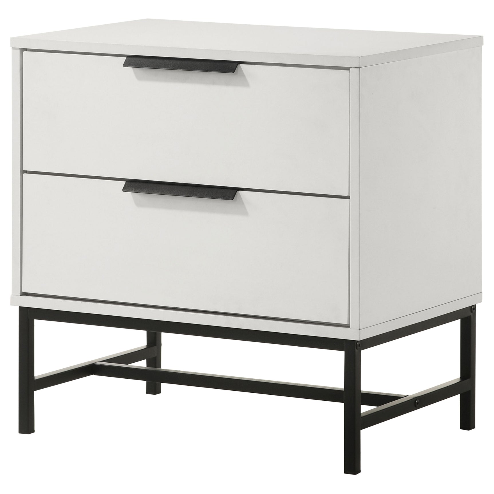 Sonora 2-drawer Nightstand Bedside Table White - Tampa Furniture Outlet