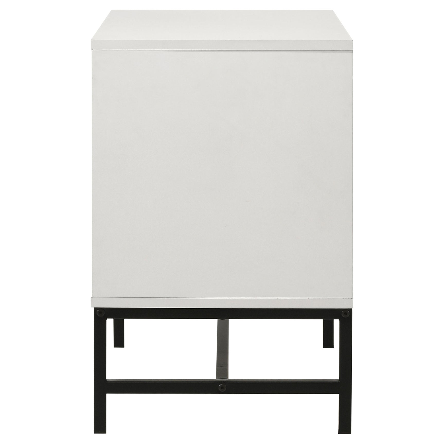 Sonora 2-drawer Nightstand Bedside Table White - Tampa Furniture Outlet