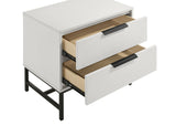 Sonora 2-drawer Nightstand Bedside Table White - Tampa Furniture Outlet