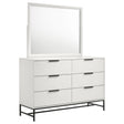 Tampa Furniture Outlet - Coaster - Sonora 6-drawer Dresser with Mirror White - 224863M