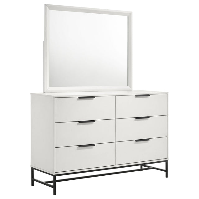 Tampa Furniture Outlet - Coaster - Sonora 6-drawer Dresser with Mirror White - 224863M