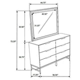 Sonora 6-drawer Dresser with Mirror White