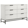 Tampa Furniture Outlet - Coaster - Sonora 6-drawer Bedroom Dresser White  - 224863