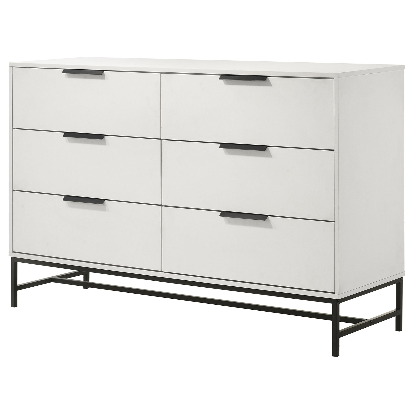 Sonora 6-drawer Bedroom Dresser White - Tampa Furniture Outlet