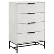 Tampa Furniture Outlet - Coaster - Sonora 4-drawer Bedroom Chest White  - 224865