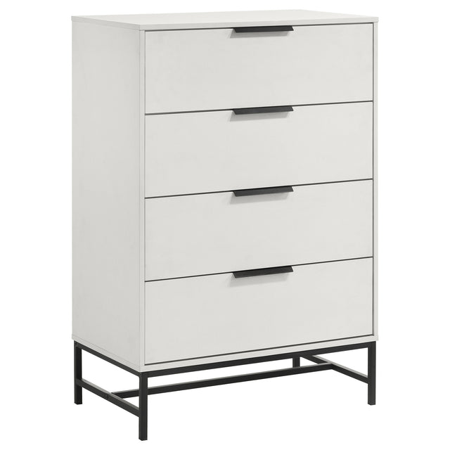 Tampa Furniture Outlet - Coaster - Sonora 4-drawer Bedroom Chest White  - 224865