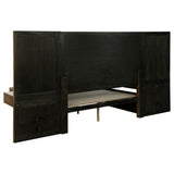 Terrace Eastern King Wall Panel Storage Bed Ash Brown - Tampa Furniture Outlet