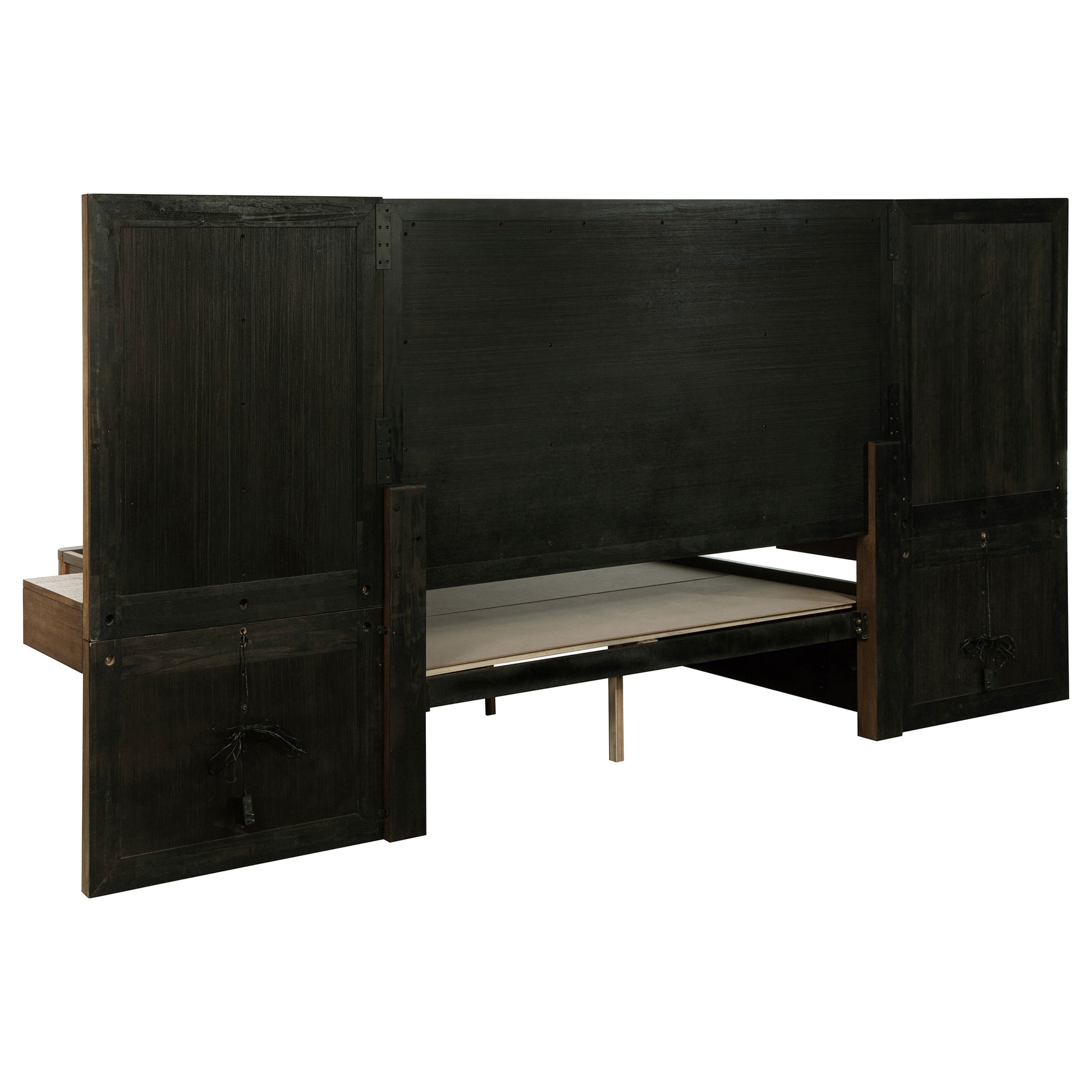 Terrace California King Wall Panel Storage Bed Ash Brown - Tampa Furniture Outlet