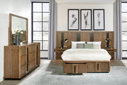 Tampa Furniture Outlet - Coaster - Terrace 5-piece Queen Panel Bedroom Set Ash Brown - 224900Q-S5P