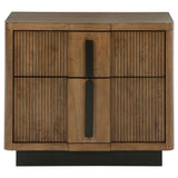 Terrace 2-drawer Nightstand Bedside Table Ash Brown - Tampa Furniture Outlet