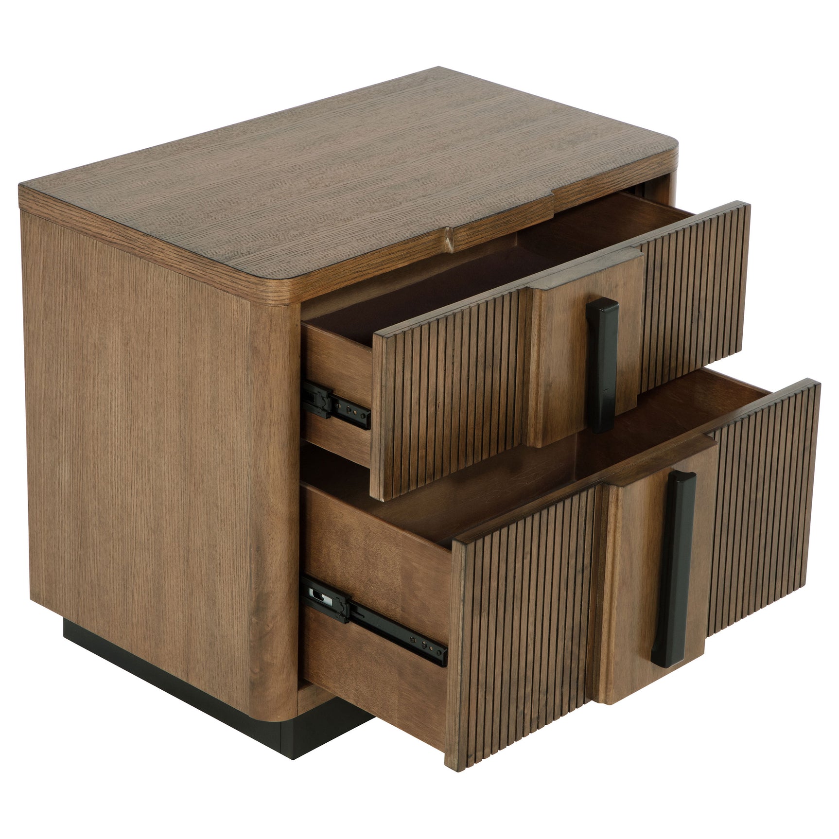 Terrace 2-drawer Nightstand Bedside Table Ash Brown - Tampa Furniture Outlet