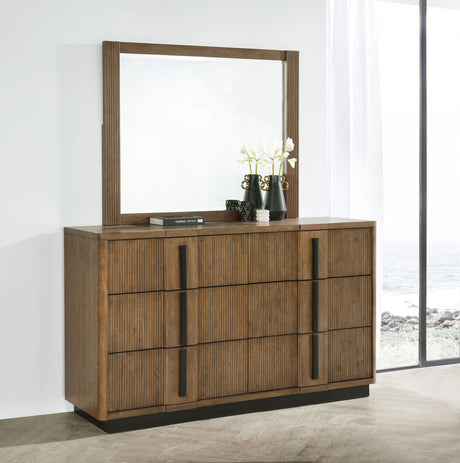 Terrace 6-drawer Dresser and Mirror Ash Brown - Tampa Furniture Outlet