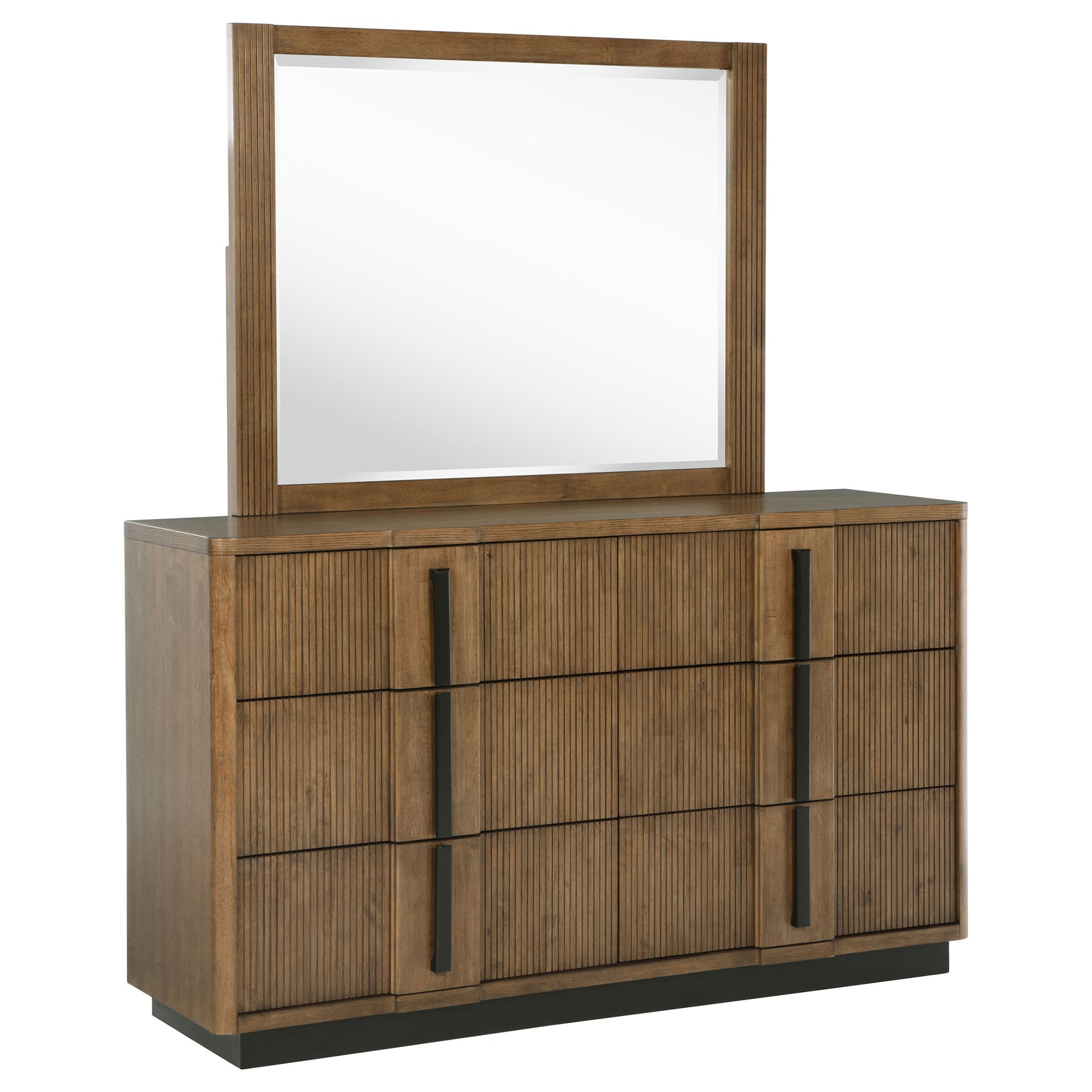 Tampa Furniture Outlet - Coaster - Terrace 6-drawer Dresser and Mirror Ash Brown - 224903M