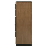 Terrace 5-drawer Chest of Drawers Ash Brown - Tampa Furniture Outlet