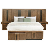 Terrace 2-piece Wall Panel with Nightstand Set Ash Brown - Tampa Furniture Outlet