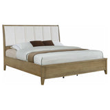Granada Upholstered Eastern King Panel Bed Natural Pine - Tampa Furniture Outlet