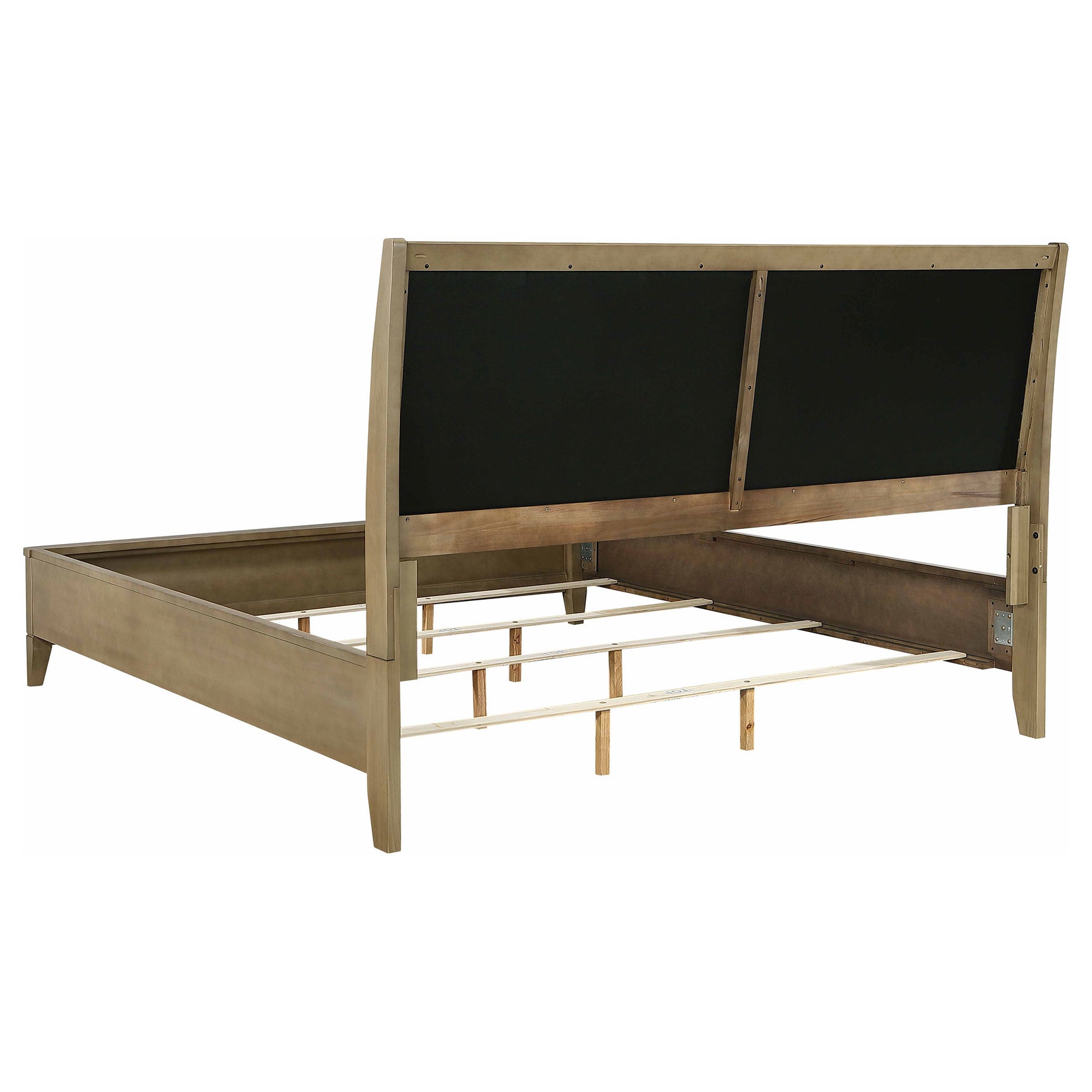 Granada Upholstered Eastern King Panel Bed Natural Pine - Tampa Furniture Outlet