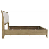 Granada Upholstered Eastern King Panel Bed Natural Pine - Tampa Furniture Outlet