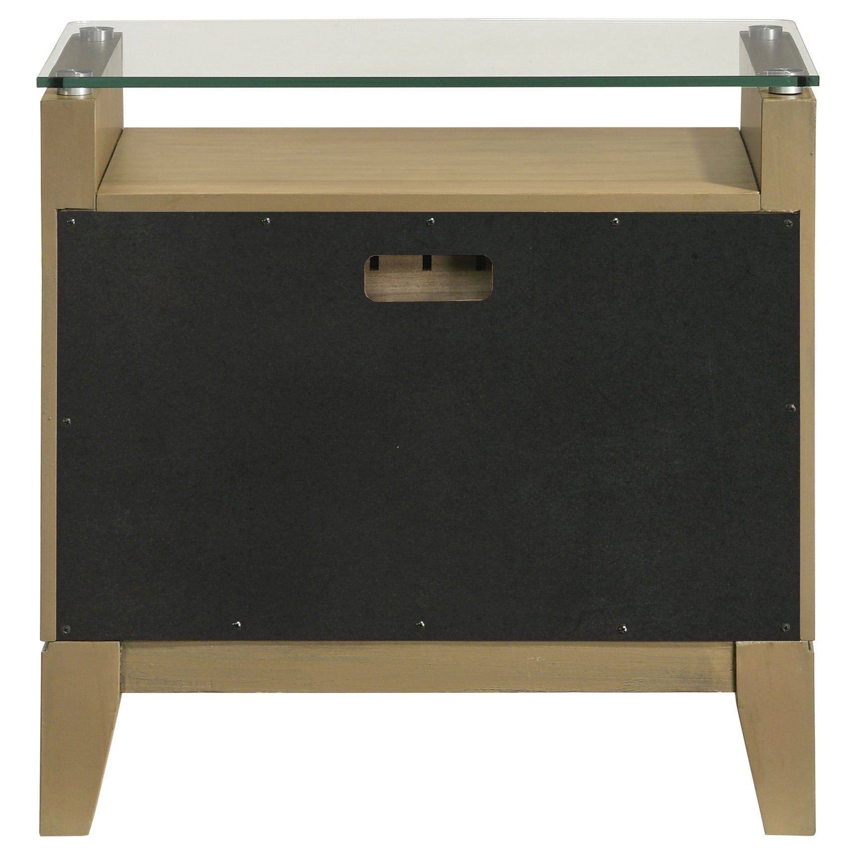 Granada 2-drawer Glass Top Nightstand Natural Pine - Tampa Furniture Outlet