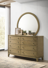 Granada 8-drawer Dresser and Mirror Natural Pine - Tampa Furniture Outlet