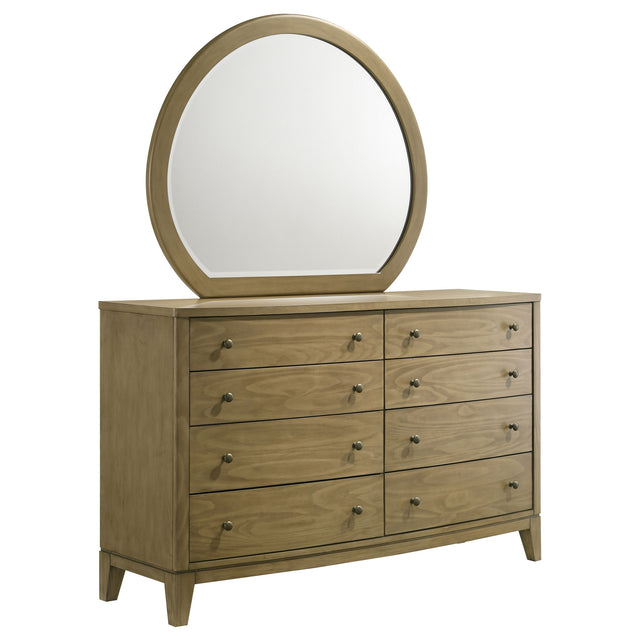 Tampa Furniture Outlet - Coaster - Granada 8-drawer Dresser and Mirror Natural Pine - 224923M