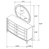 Granada 8-drawer Dresser and Mirror Natural Pine - Tampa Furniture Outlet