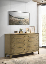 Granada 8-drawer Dresser Cabinet Natural Pine - Tampa Furniture Outlet