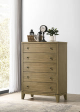 Granada 5-drawer Bedroom Chest of Drawers Natural Pine - Tampa Furniture Outlet