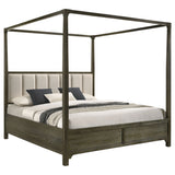 Gran Park California King Four Poster Canopy Bed Dark Cocoa - Tampa Furniture Outlet