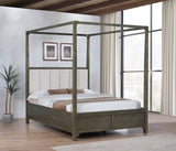 Gran Park Queen Canopy Bed Dark Cocoa - Tampa Furniture Outlet