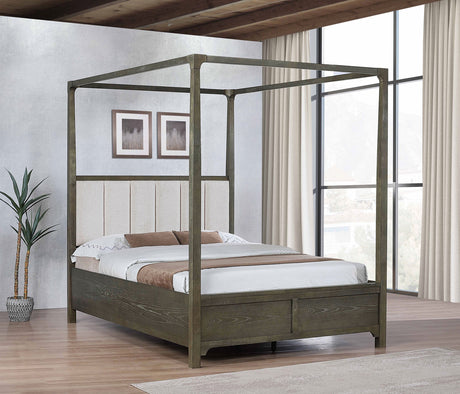 Gran Park Queen Canopy Bed Dark Cocoa - Tampa Furniture Outlet