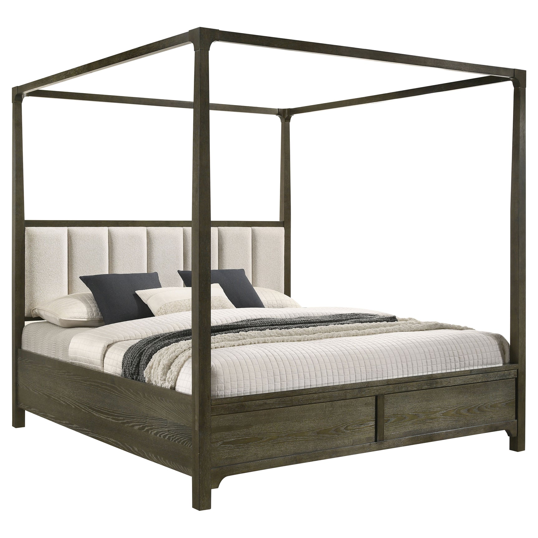 Gran Park Queen Canopy Bed Dark Cocoa - Tampa Furniture Outlet