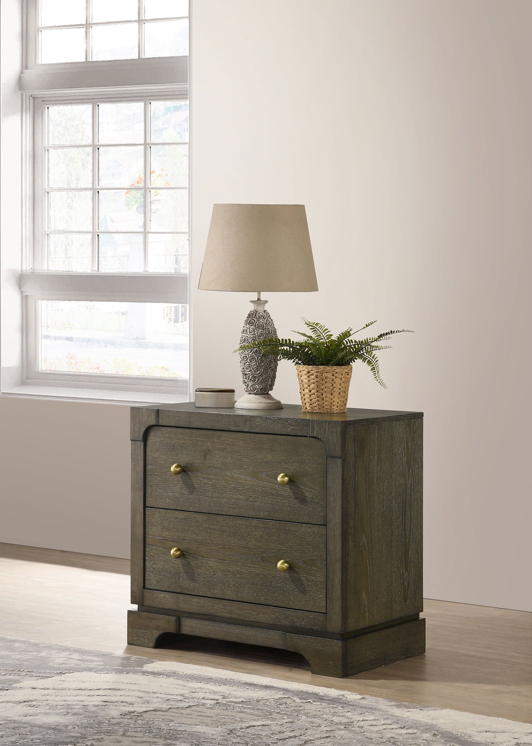 Gran Park 2-drawer Nightstand Bedside Table Dark Cocoa - Tampa Furniture Outlet
