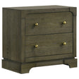 Tampa Furniture Outlet - Coaster - Gran Park 2-drawer Nightstand Bedside Table Dark Cocoa - 224932