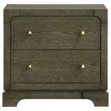 Gran Park 2-drawer Nightstand Bedside Table Dark Cocoa - Tampa Furniture Outlet