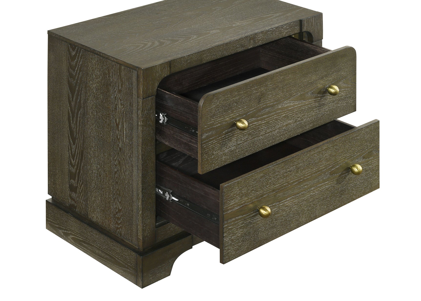 Gran Park 2-drawer Nightstand Bedside Table Dark Cocoa - Tampa Furniture Outlet