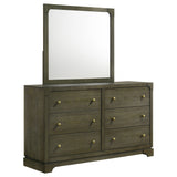 Tampa Furniture Outlet - Coaster - Gran Park 6-drawer Dresser and Mirror Dark Cocoa - 224933M