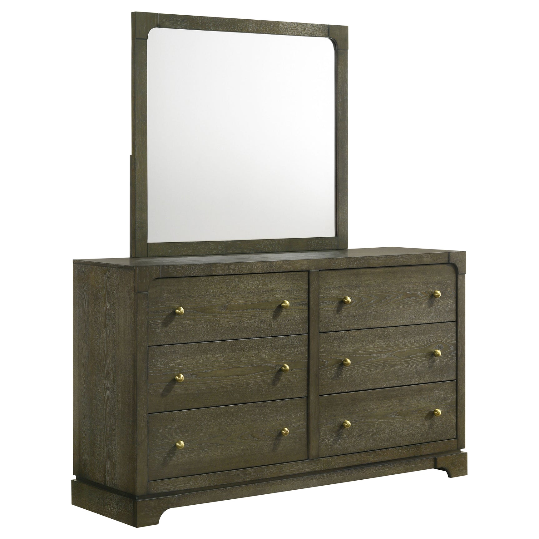 Tampa Furniture Outlet - Coaster - Gran Park 6-drawer Dresser and Mirror Dark Cocoa - 224933M